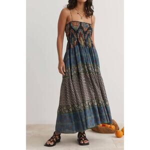 BOTEH Rhea Tiered A-Line Maxi Dress in Noir Size 3/ Medium